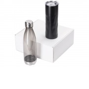 Подарочный набор из термокружки и бутылки Water cross, черный