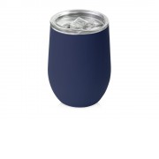 Термокружка Sense Gum, soft-touch, непротекаемая крышка, 370мл, темно-синий 295C