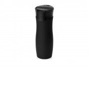 Вакуумная термокружка с кнопкой Streamline, Waterline, soft-touch, черный