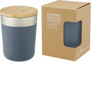 Lagan Кружка с медной вакуумной изоляцией объемом 300 мл и бамбуковой крышкой, синий