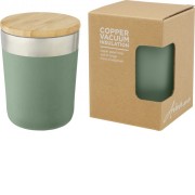 Lagan Кружка с медной вакуумной изоляцией объемом 300 мл и бамбуковой крышкой, зеленый