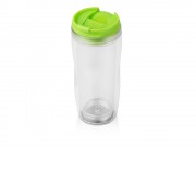 Термокружка Mony 400мл, под цифровую печать, прозрачный/зеленый
