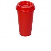Стакан-тамблер SipGo, 400мл, красный 185С
