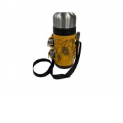 Термос в чехле, 1,2л, рыжая кожа