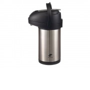 Термос с помпой Stinger, 3 л, широкий, нержавеющая сталь, серебристый, 24,4 х 17,5 х 37,2 см