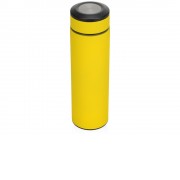 Термос Confident с покрытием soft-touch 420мл, желтый