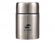 Термос ланч-бокс Stinger, 0,7 л, широкий, нержавеющая сталь, серебристый, 10,8 x 10,8 x 15,9 см