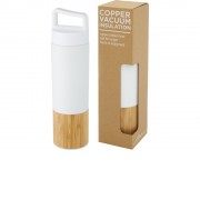 Torne Бутылка из нержавеющей стали объемом 540 мл с медной вакуумной изоляцией и внешней стенкой из бамбука, белый