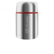 Термос для еды Relaxika 301 в чехле, 700 мл, стальной