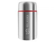 Термос для еды Relaxika 301 в чехле, 1000 мл, стальной