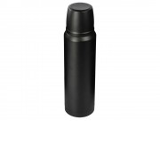 Термос с чашей и двойными медными стенками Stern, 1 л, черный