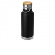 Медная спортивная бутылка с вакуумной изоляцией Thor объемом 480 мл, черный
