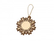 Подвеска Снежинка, натуральный/коричневый