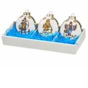 Набор игрушек Медальон Скоморохи в подарочной коробке, 3 шт