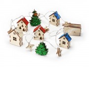 Елочная гирлянда с лампочками Новогодняя цветная