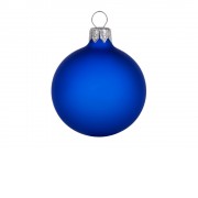 Стеклянный шар синий матовый, заготовка шара 6 см, цвет 62