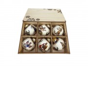 Набор новогодних шаров, 6 шт.