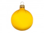 Стеклянный шар желтый полупрозрачный, заготовка шара 6 см, цвет 21