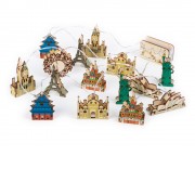 Ёлочная гирлянда с лампами Достопримечательности мира