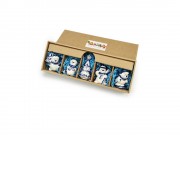 Набор елочных игрушек Снеговички кобальтовая роспись