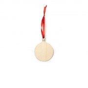 Деревянное новогоднее украшение JINGLE, шар, натуральный