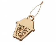 Подвеска деревянная Новогодний фонарик