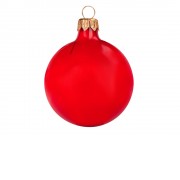Стеклянный шар красный полупрозрачный, заготовка шара 6 см, цвет 13