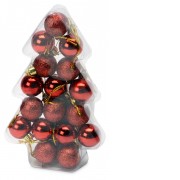 Набор новогодних шаров в футляре-елочке