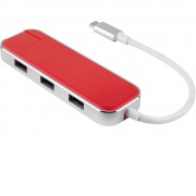 Хаб USB Rombica Type-C Chronos Red