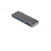 Сетевой USB адаптер/концентратор 5 в 1 Rombica Type-C M2, серый