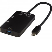 ADAPT Алюминиевый мультимедийный переходник Type-C (USB-A/Type-C/HDMI), черный
