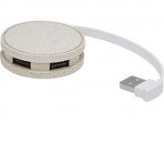 USB-концентратор Kenzu из пшеничной соломы, натуральный