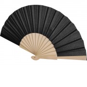 Manuela веер - сплошной черный