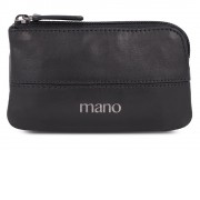 Ключница Mano Don Romeo с RFID защитой, натуральная кожа в чёрном цвете, 11,5 х 1 х 6,5 см