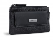 Ключница BUGATTI Sina, черная, воловья кожа/полиэстер, 13х1,5х7 см