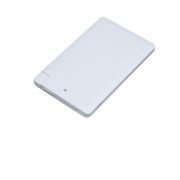 Универсальное зарядное устройство Credit _card1_power_bank под нанесение логотипа в виде кредитной карты, толщина всего 7,5 . 2500MAH. Белый