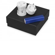 Подарочный набор Charge с адаптером и зарядным устройством, синий