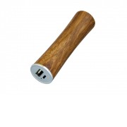 PB_wood2 Универсальное зарядное устройство power bank круглой формы. 2200MAH. Красный