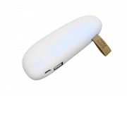 PB_Small_stone Универсальное зарядное устройство power bank в форме камня. 2600MAH. Белый