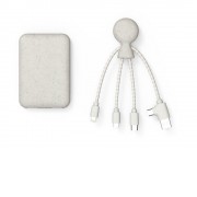 Портативное зарядное устройство BioPack c кабелем Mr. Bio, 5000 mAh, белый