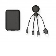 Портативное зарядное устройство BioPack c кабелем Mr. Bio, 5000 mAh, черный