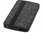 Зарядное устройство из ткани, 4000 mAh, черный