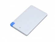 Универсальное зарядное устройство Credit _card1_power_bank под нанесение логотипа в виде кредитной карты, толщина всего 7,5 . 2500MAH. Синий