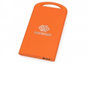 Портативное зарядное устройство Shine с зеркальной гравировкой, 4000 mAh, оранжевый