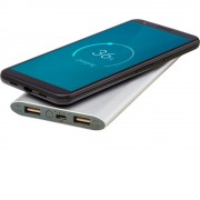 Беспроводное портативное зарядное устройство емкостью 8000 мАч Juice, серебристый