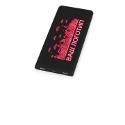 Портативное зарядное устройство с красной подсветкой логотипа Faros, soft-touch, 4000 mAh