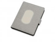 Органайзер с беспроводной зарядкой 5000 mAh Powernote, светло-серый (P)