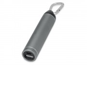 Портативное зарядное устройство Марс с карабином, 2600 mAh, серый