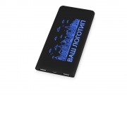 Портативное зарядное устройство с синей подсветкой логотипа Faros, soft-touch, 4000 mAh (P)