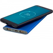 Беспроводное портативное зарядное устройство емкостью 8000 мАч Juice, синий